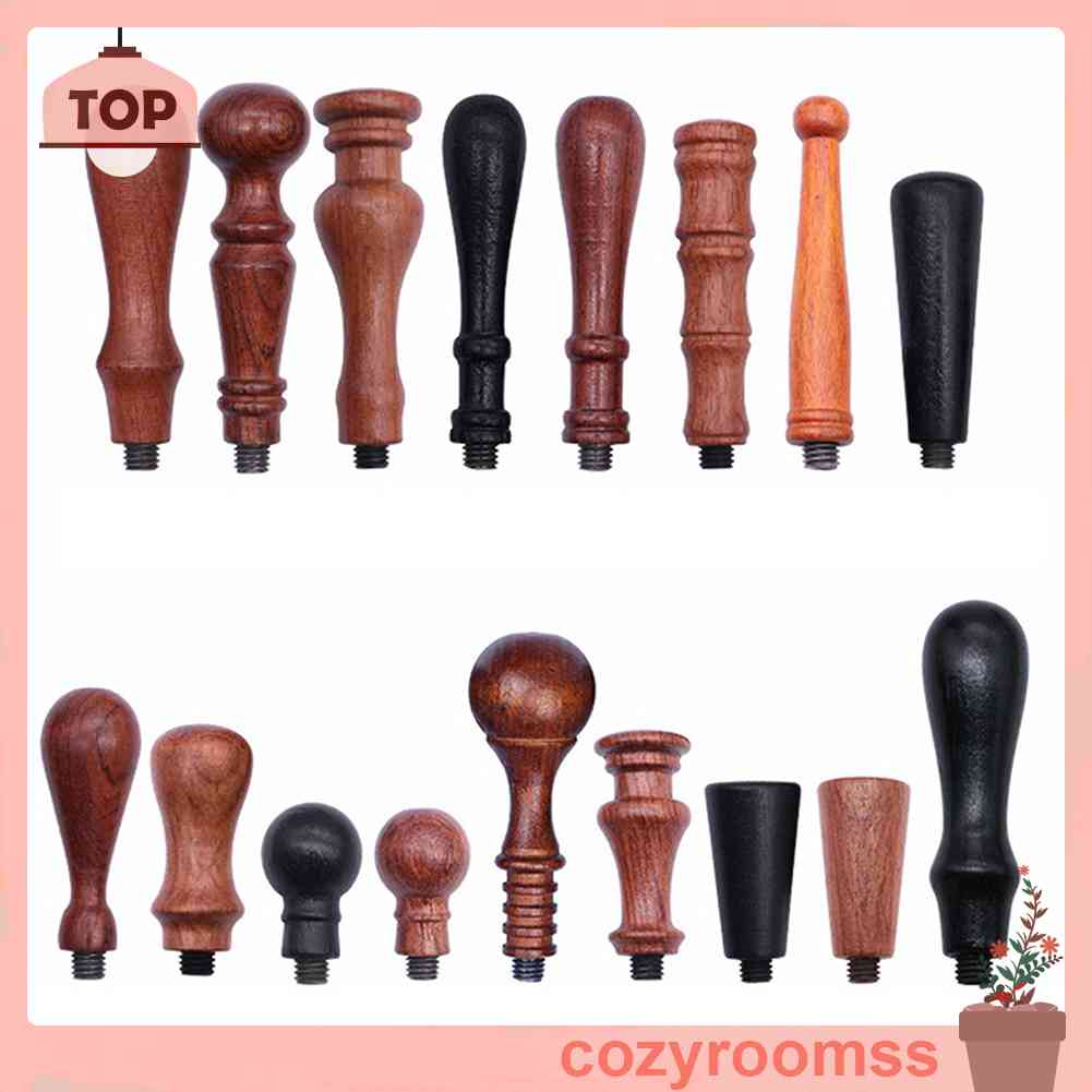 Con Dấu Tay Cầm Gỗ Khắc Hình Hoa Hồng Kiểu Cổ Điển