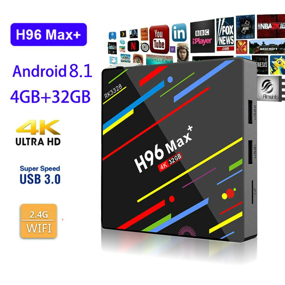 H96 Max + Android 8.1 TV Box RK3328 Quad Core 4GB RAM + 32GB ROM 4K Media Player
