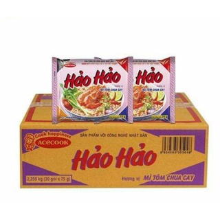 Thùng Mì hảo hảo chua cay/ xào chua ngọt/tôm hành 30 gói ( Date mới )