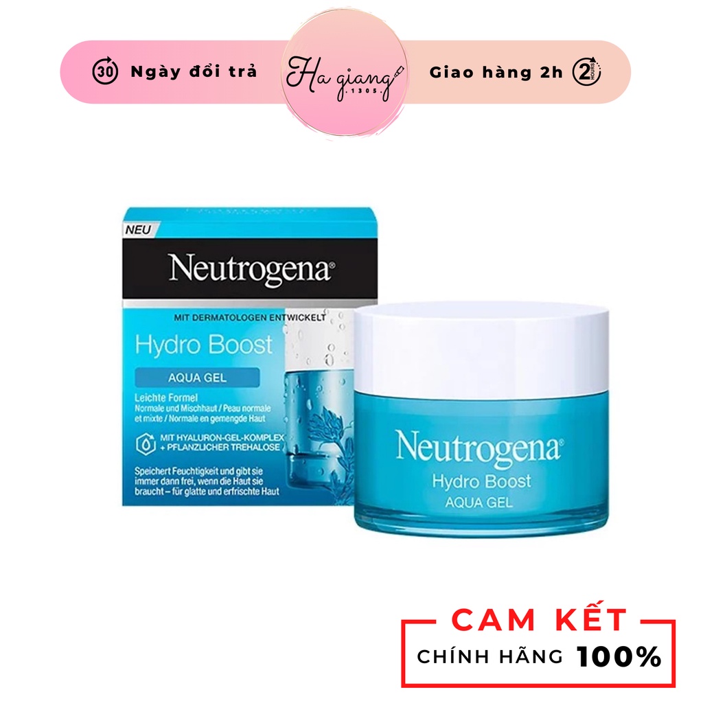 Kem Dưỡng Ẩm Neutrogena Hydro Boost Aqua Gel Dạng Gel thấm nhanh, cấp ẩm sâu không gây nhờn rít