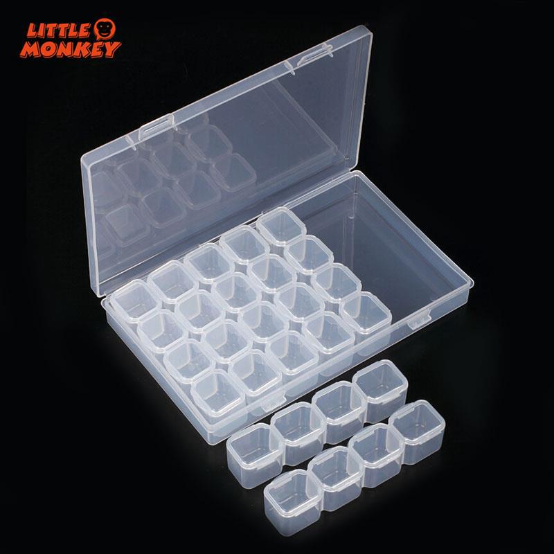 28 Cells Detachable Empty Storage Boxes Durable Plastic Sundries/Jewelry Case