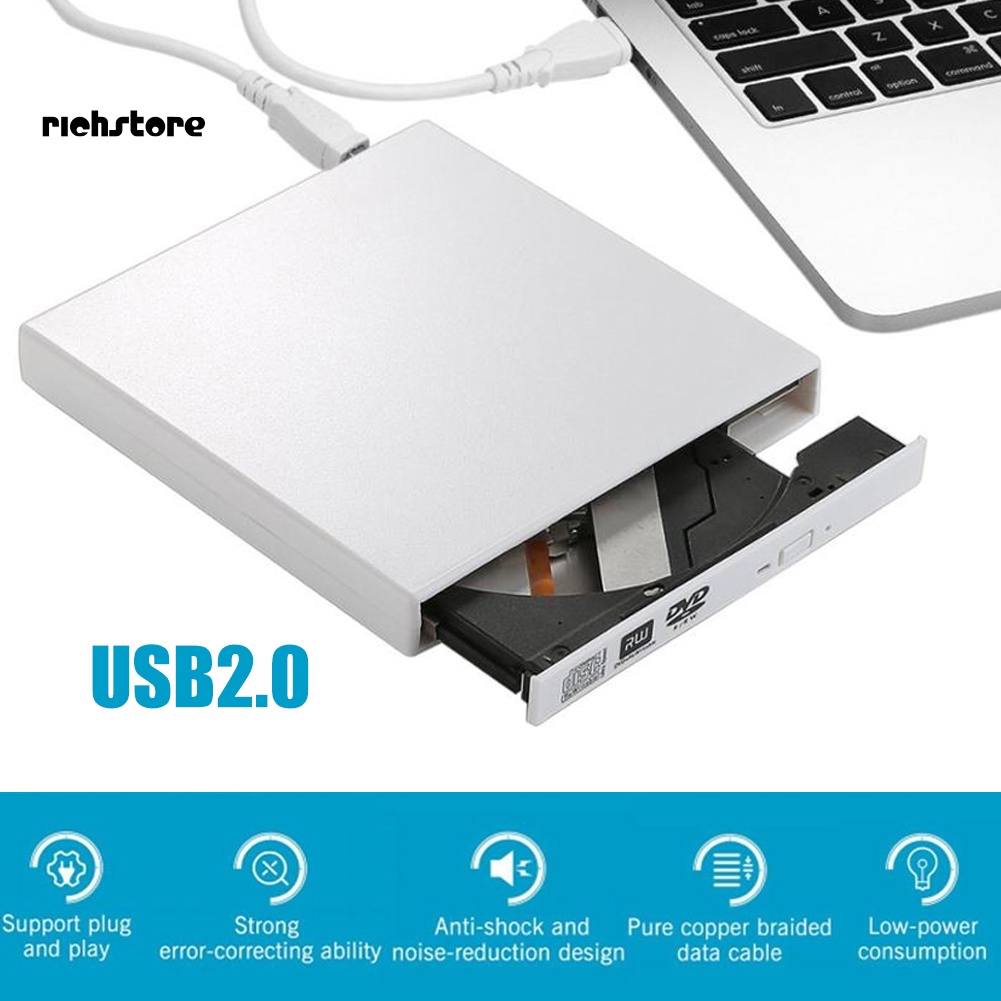 Ổ Đĩa CD DVD Ngoài USB 24X Cho PC Laptop | BigBuy360 - bigbuy360.vn