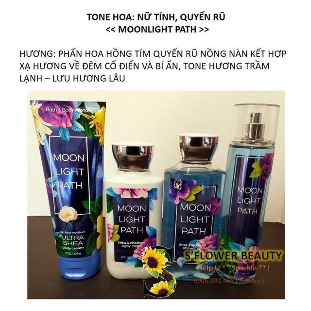 [Auth] Sữa Dưỡng Thể Lưu Hương Bath &amp; Body Works Body Lotion (236ml) | Moonlight Path