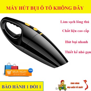 Giá Hot Máy Hút Bụi Ô Tô, Máy Hút Bụi Cầm Tay Không Dây - Tốc Độ Nhanh, Hút Mạnh, Công Suất 120W. Bảo Hành Uy Tín