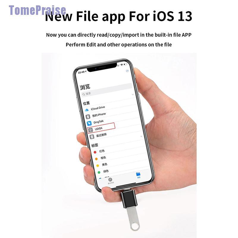 Đầu Chuyển Đổi Usb Sang Lightning / Otg / Thẻ Nhớ Sd Cho Ipad Ios 13