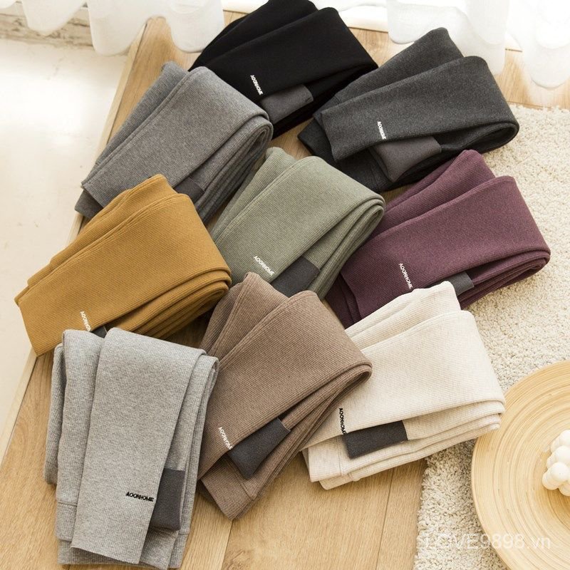 Quần legging thời trang nữ xuân thu lót lông cừu giữ ấm