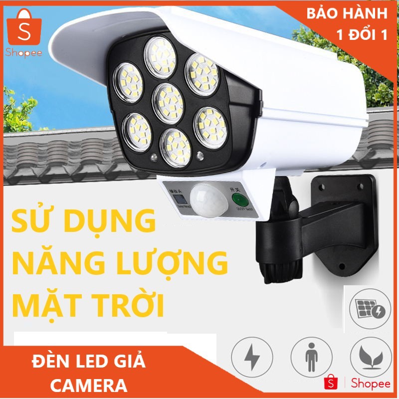 Đèn năng lượng mặt trời GIẢ CAMERA CHỐNG TRỘM  tích hợp cảm biến bật tắt khi thấy chuyển động - có điều khiển từ xa