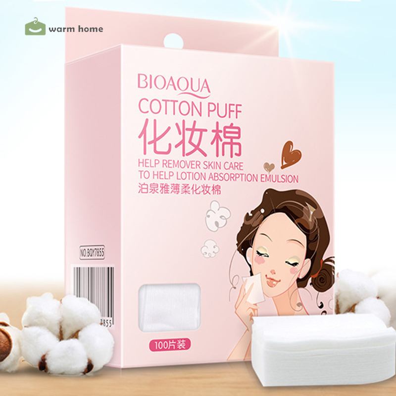Bộ 100 miếng bông tẩy trang Bioaqua cao cấp
