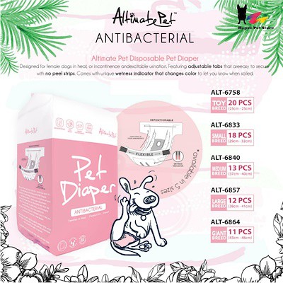 Tã quần cho chó Pet Diaper Antibacterial nhiều kích cỡ