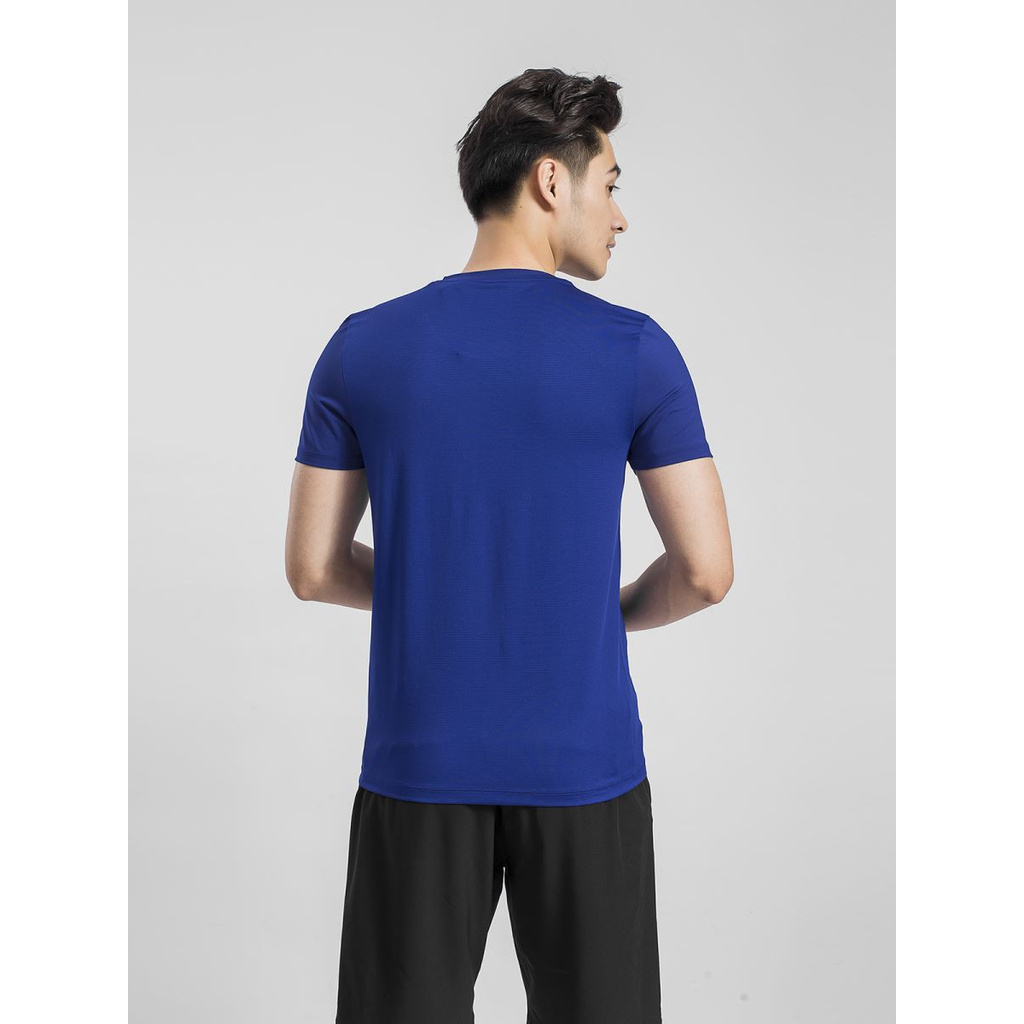 Áo Thun Nam Ngắn Tay  Cổ Tròn Kwin KTS007S9 Màu Xanh Tím Than Chất Liệu Polyester Thể Thao Dáng Slim Fit Ôm Nhẹ