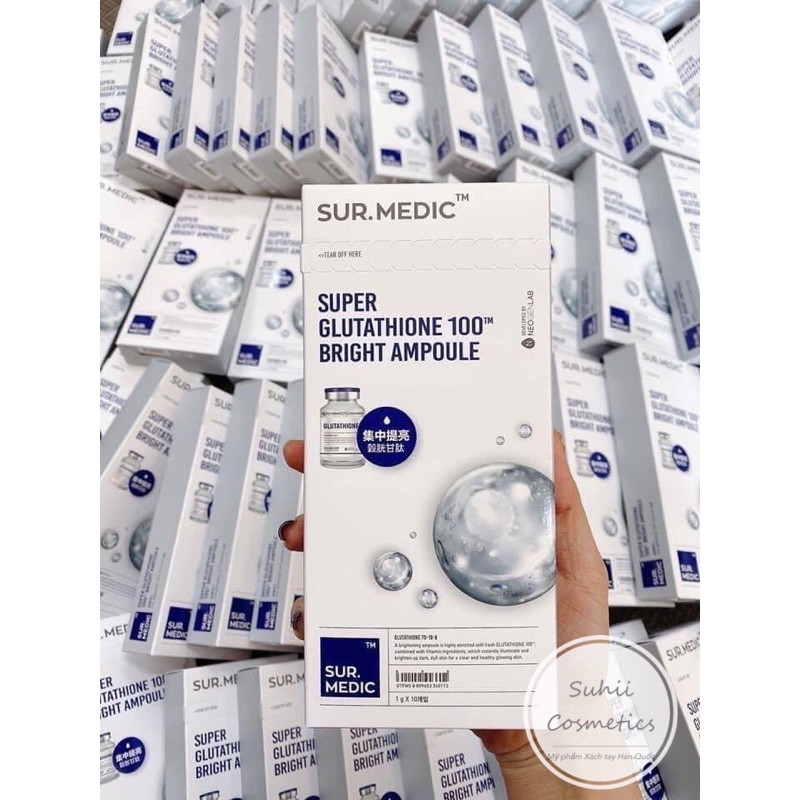 Serum Ống Tiêm SUR.MEDIC SUPER GLUTATHIONE 100 BRIGHT AMPOULE