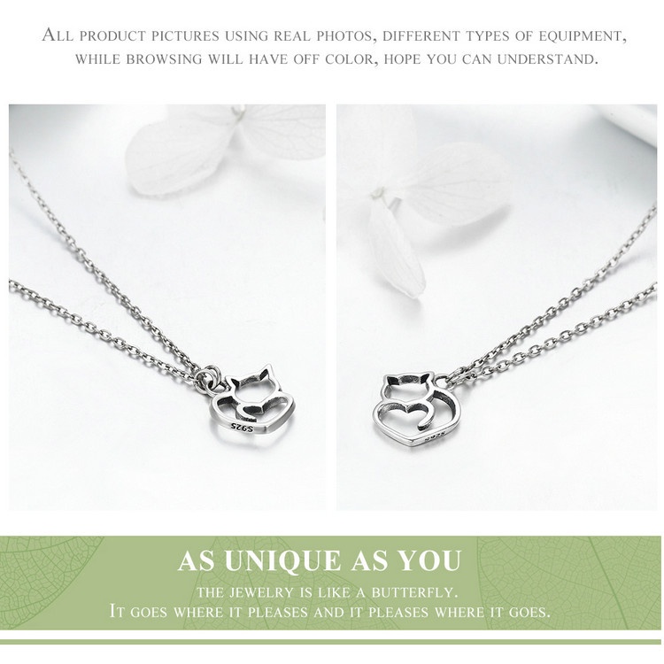 Bamoer Bông Tai Nhẫn Bằng Bạc 925 Hình Mèo Thời Trang Cho Nữ ZHS093