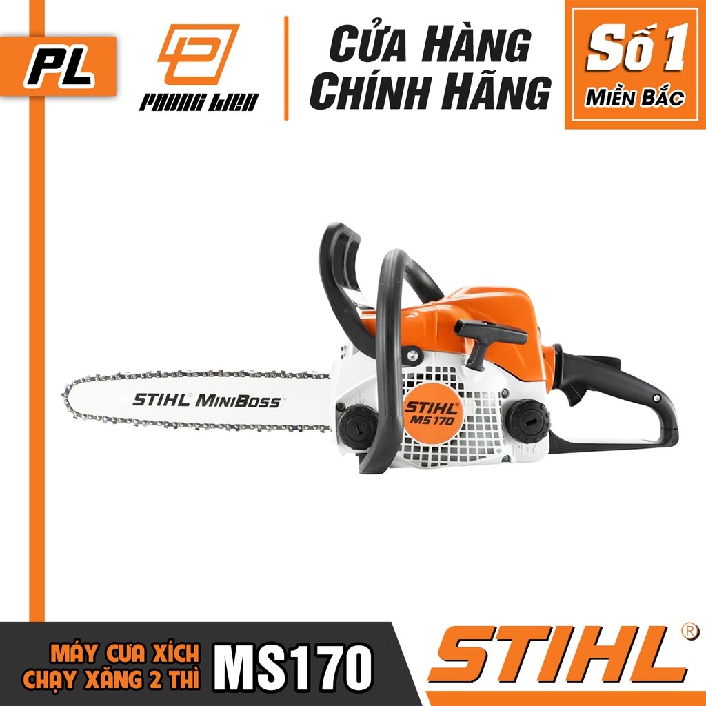 Máy Cưa Xích Chạy Xăng 2 Thì Stihl MS170  - Đã Có Lam & Xích - Hàng Chính Hãng