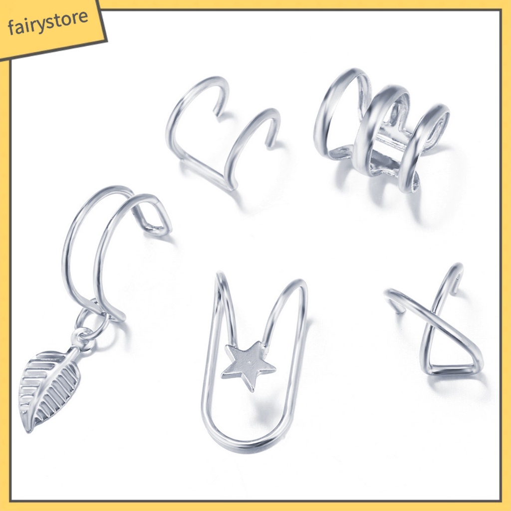 Set 5 Khuyên Tai Chữ U Cá Tính Cho Nữ