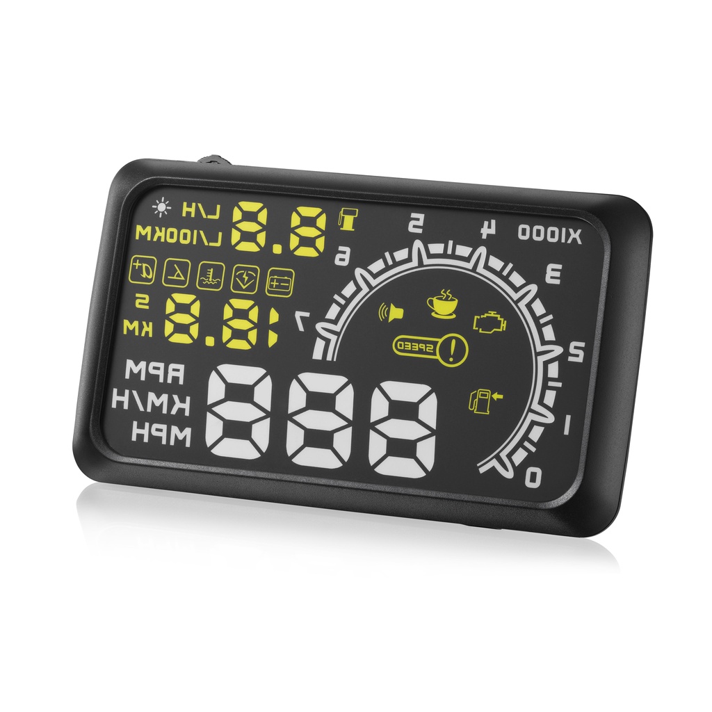 Đồng hồ tốc độ kỹ thuật số KM/h MPH có màn hình hiển thị GPS W02 5.5" OBD2 II cho xe hơi