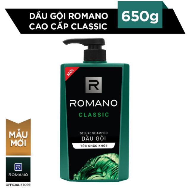 Dầu gội và sữa Tắm Romano 650g