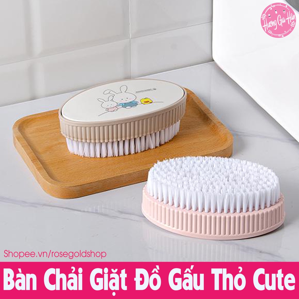 Bàn Chải Giặt Đồ Gấu Thỏ Cute, Cầm Vừa Lòng Bàn Tay, Giúp Chị Em Đỡ Đau Tay Khi Dọn Dẹp Nhà Cửa