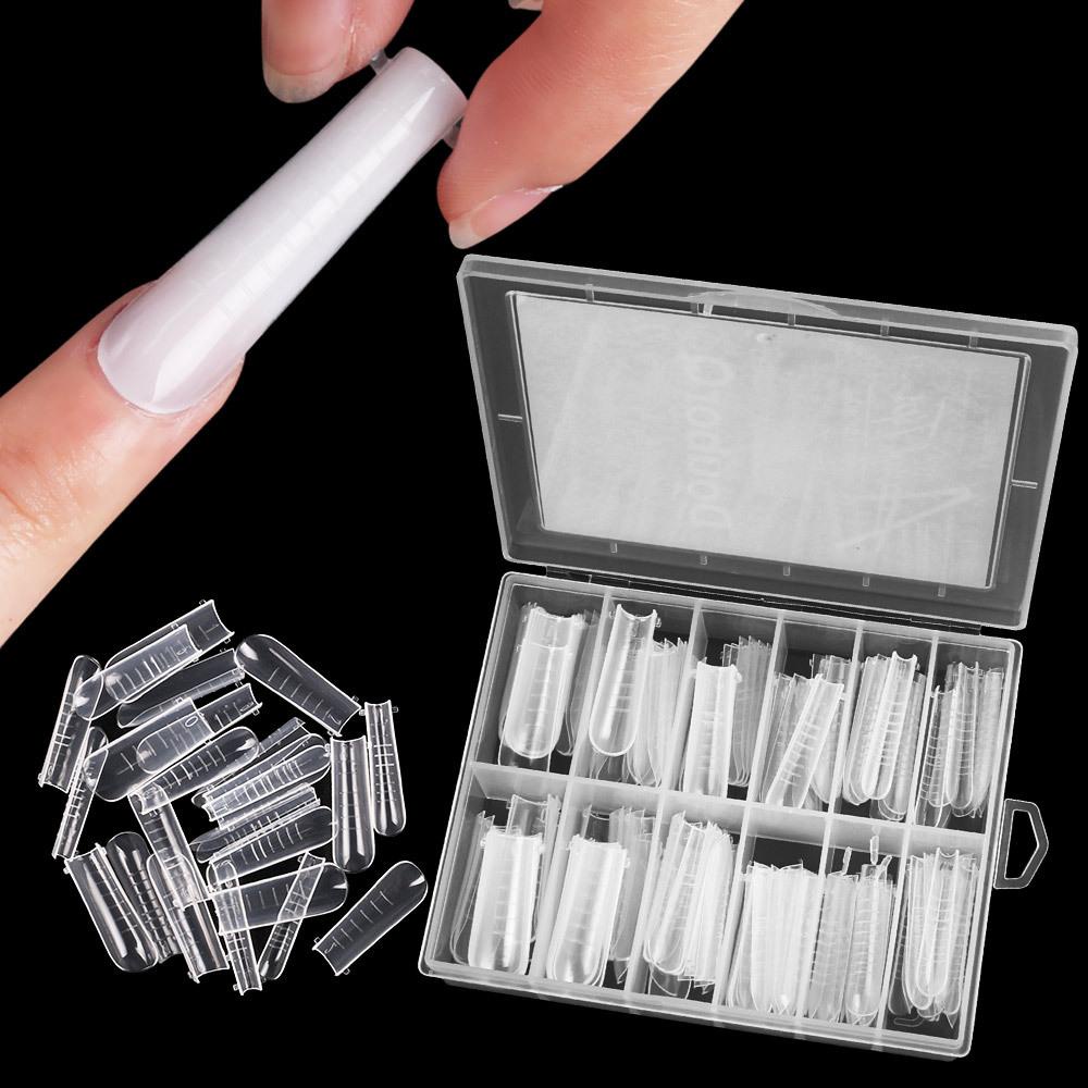 OCEANMAP Bộ Móng Tay Giả Bằng Nhựa Che Phủ Toàn Diện Kèm Hộp Đựng