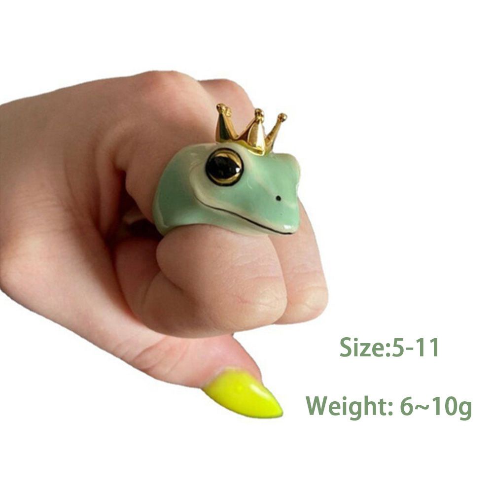 Nhẫn thời trang phối hình chú ếch dễ thương