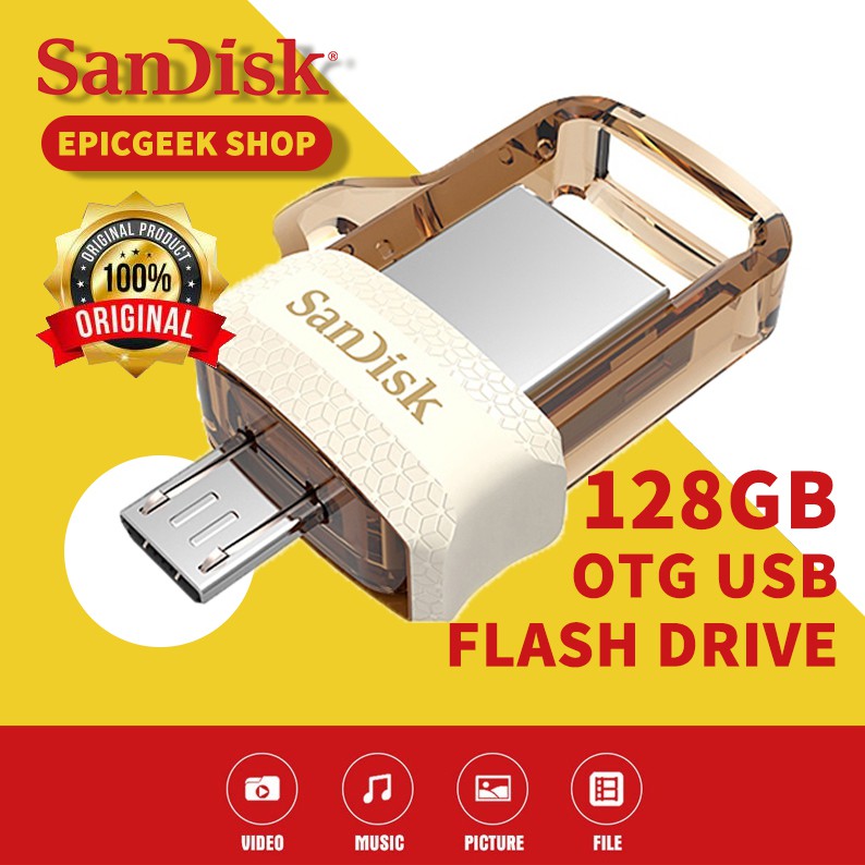Ổ Cứng Ngoài Sandisk Ultra Dual Drive M3.0 128gb Usb 3.0 Otg