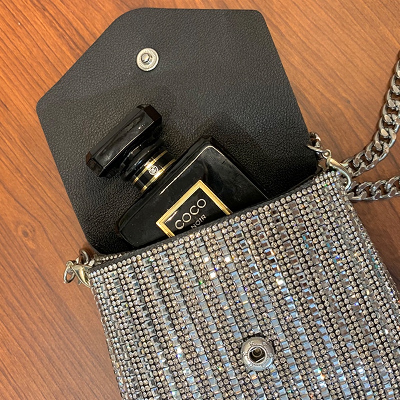 Túi Đeo Chéo Mini Đính Đá Lấp Lánh Thời Trang Mùa Hè Đựng Điện Thoại