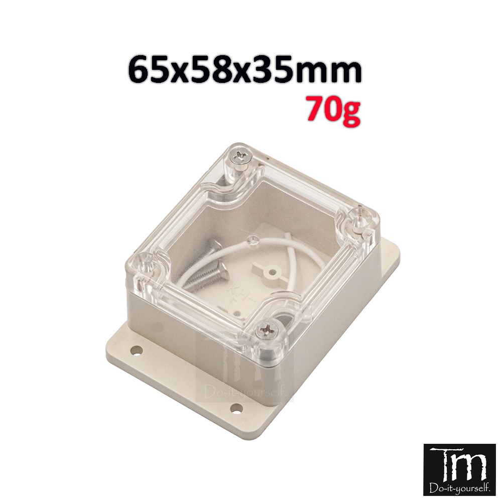 Hộp Nhựa Kỹ Thuật Chống Nước 65x58x35mm Trong Suốt Có Tai