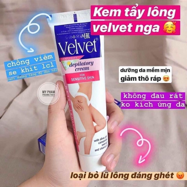 Kem Tẩy Lông Velvet Sensitive Nga 100ml