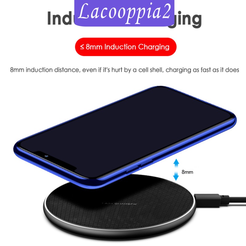 [LACOOPPIA2]Wireless Charger 10W for Samsung Galaxy S9 S8 S8 Plus Note 8 Note 5 S7 Edge