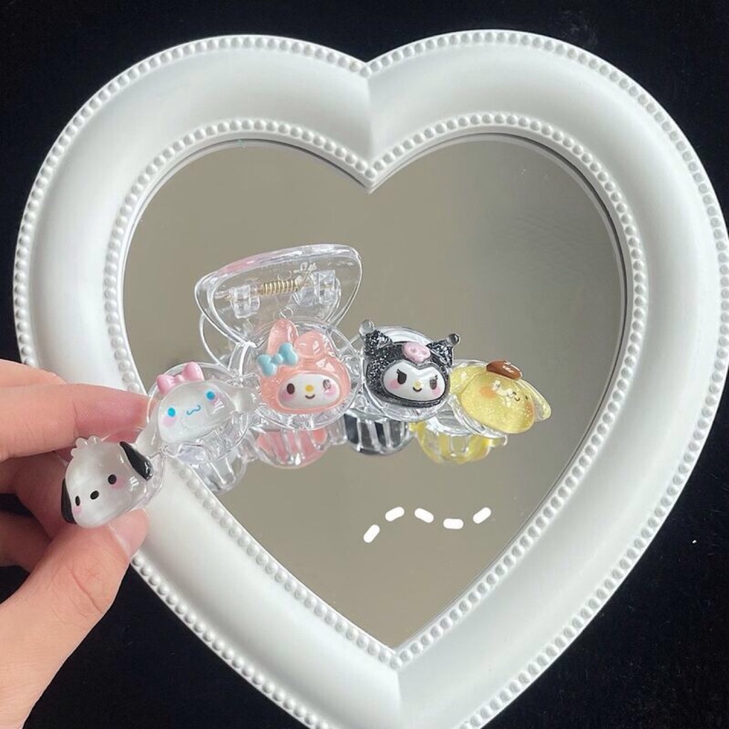 Kẹp Tóc Bằng Acrylic Hình Cá Mập Hoạt Hình Dễ Thương Phong Cách Hàn Quốc