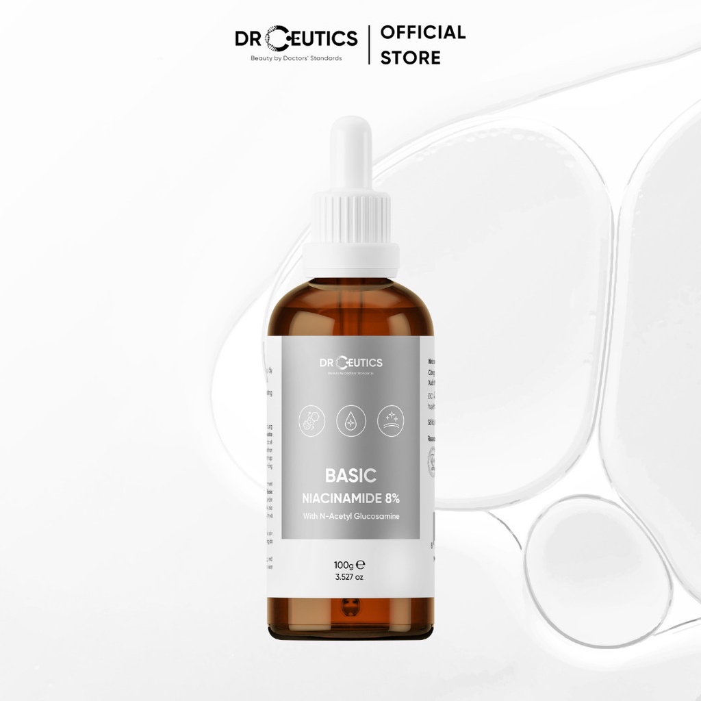 DRCEUTICS Tinh Chất Niacinamide Basic 8% DrCeutics Cho Da Dầu Mụn (30g)