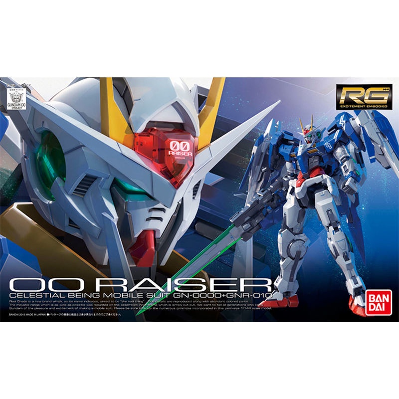 Mô Hình Lắp Ráp Gundam RG18 1/144 OO Raiser Gundam 00R Chất Lượng Cao