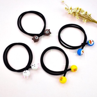 Dây cột tóc hình gấu, thỏ, vịt, doraemon