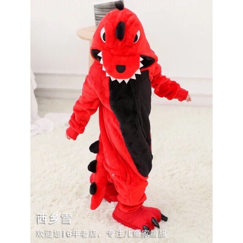 (có sẵn, kèm dép) Combo bộ đồ khủng Long các màu kèm dép