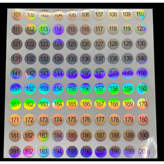 Decal tem số dán nắp chai sơn, tem số dán nắp chai sơn