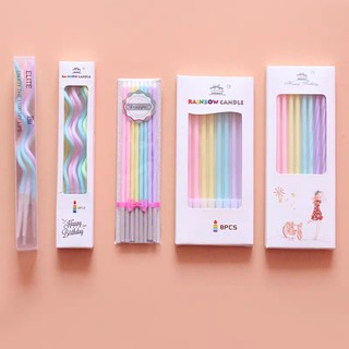 Nến sinh nhật màu pastel Hàn Quốc