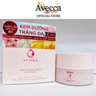 Kem Dưỡng Trắng Da Ban Đêm Senka White Beauty  Glow Gel Cream ( 50g)