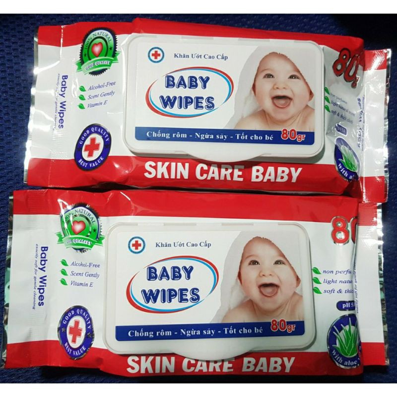 Giấy Ướt Baby 80 gr Wipes Không Mùi