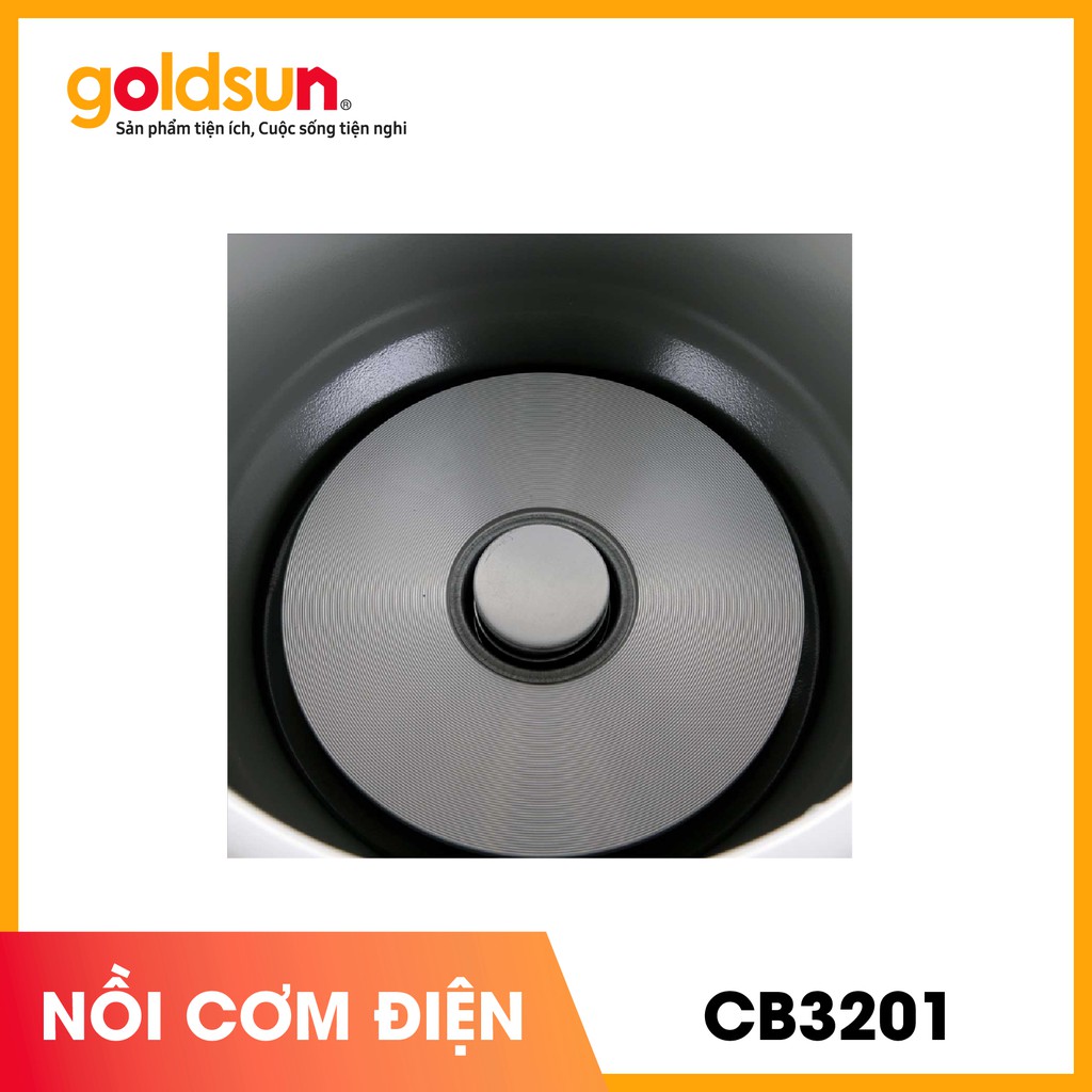 [Mã ELHADEV giảm 4% đơn 300K] Nồi cơm Goldsun CB3201 Nắp gài 1L2 Hàng chính hãng