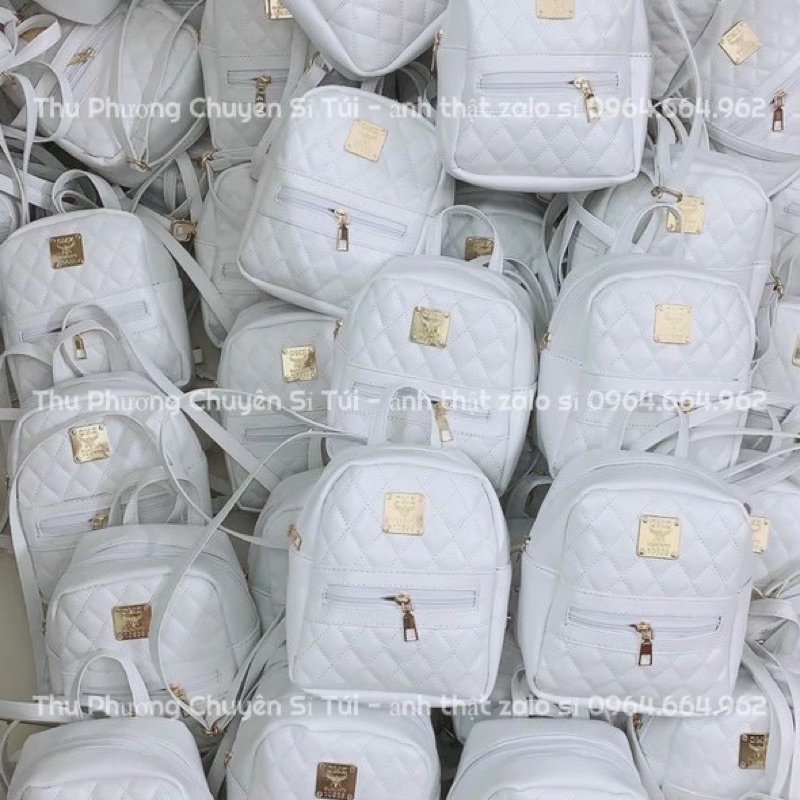Balo mini nữ, Balo trần ô chéo chất da bóng mịn phong cách vintage siêu xinh (ảnh thật shop chụp)