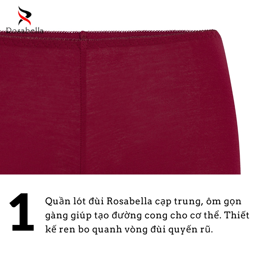 Quần Lót Nữ Nano ROSABELLA Chất Vải Cao Cấp Thoáng Mát Thiết Kế Ren Bo Quanh Vòng Đùi W10