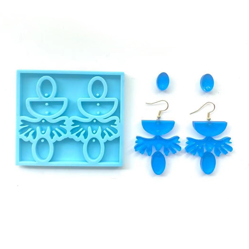 Khuôn Silicone Làm Bông Tai Epoxy Resin Nhiều Kiểu Dáng