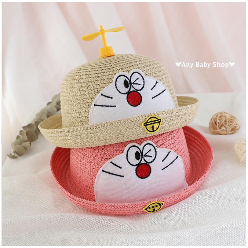 Nón cói cho bé trai bé gái hình mèo Đôremon có chong chóng cute với nhiều màu xinh yêu(hàng có sẵn)  ❣❣