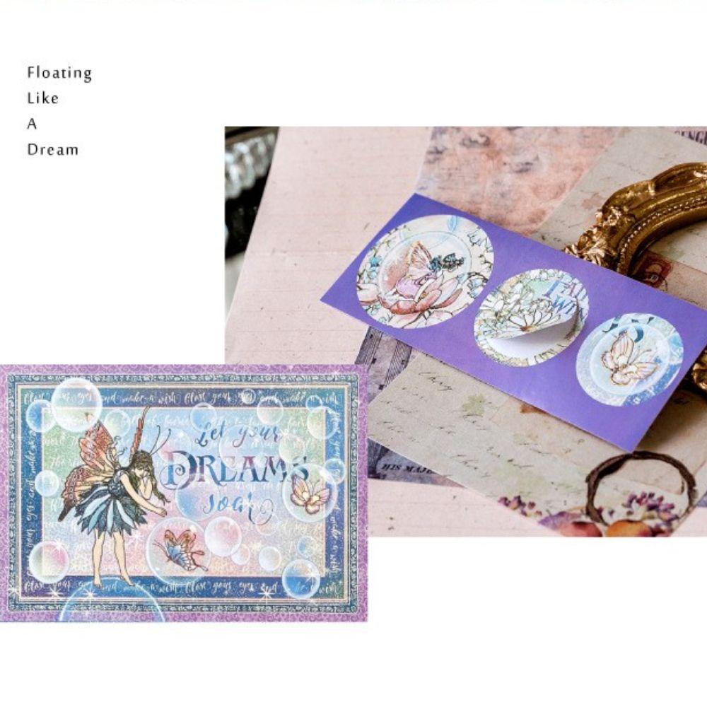 Giấy Ghi Chú Họa Tiết Hoa Vintage Trang Trí Sổ Tay