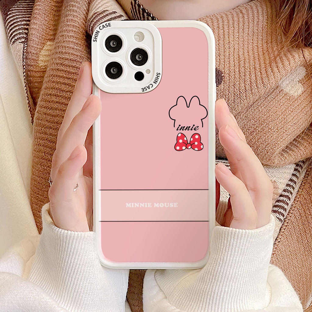 Ốp lưng iphone Line Mickey bóng cạnh vuông 6/6plus/6s/6splus/7/7plus/8/8plus/x/xs/11/12/13/14/pro/max/promax/plus
