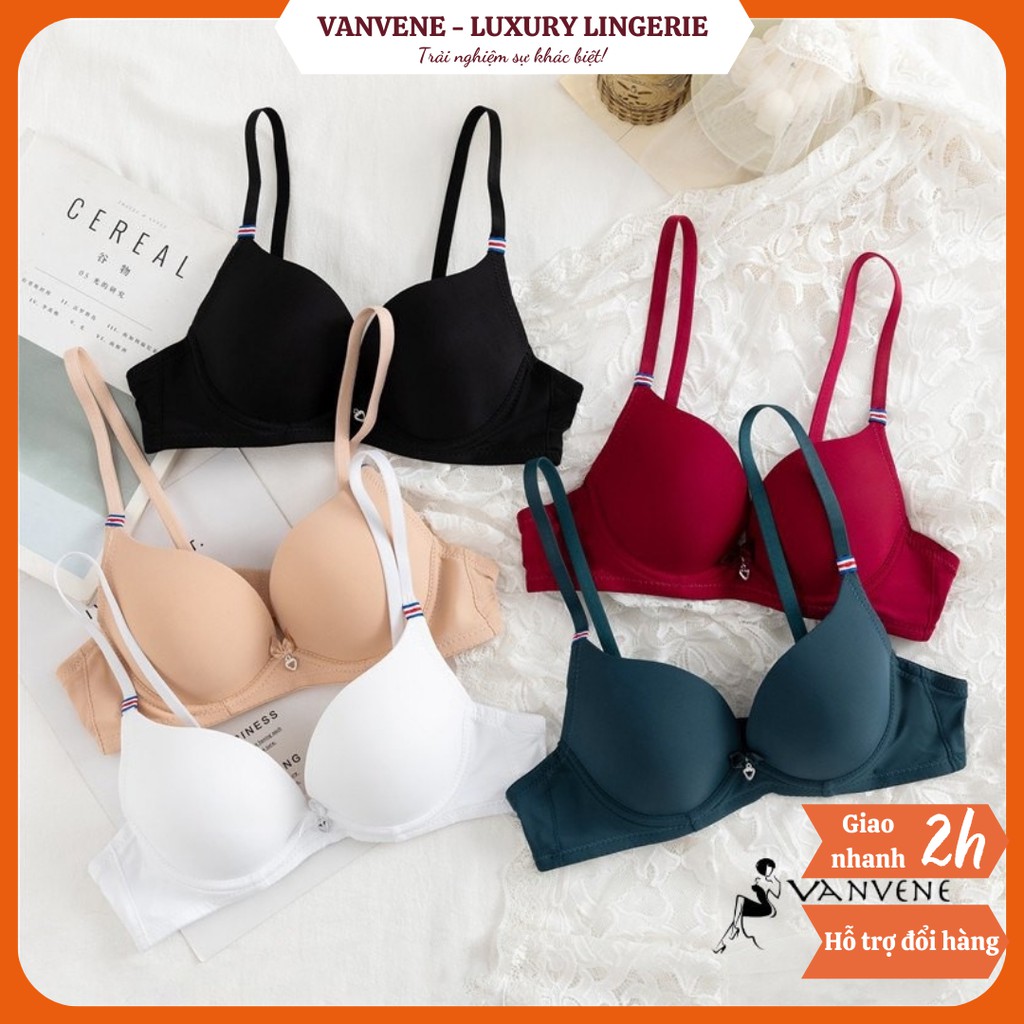 Áo Ngực Nữ Thun Lạnh Có Gọng Đệm Nhẹ Vanvene Quả Tròn Nâng Ngực Áo Lót Nữ Chống Hở Miệng Định Hình Chống Trơn Trượt A910