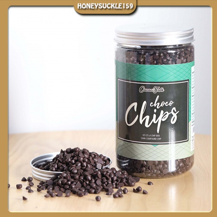 Socola Chip(Chocochip) Dùng Trang Trí Bánh Hộp 700g (Đen)