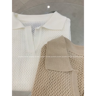 Áo len đan cổ v [ Hình thật ]
