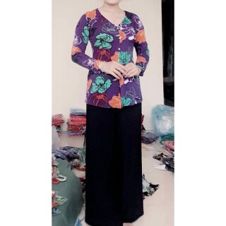 Bộ bà ba ống rộng quần đen