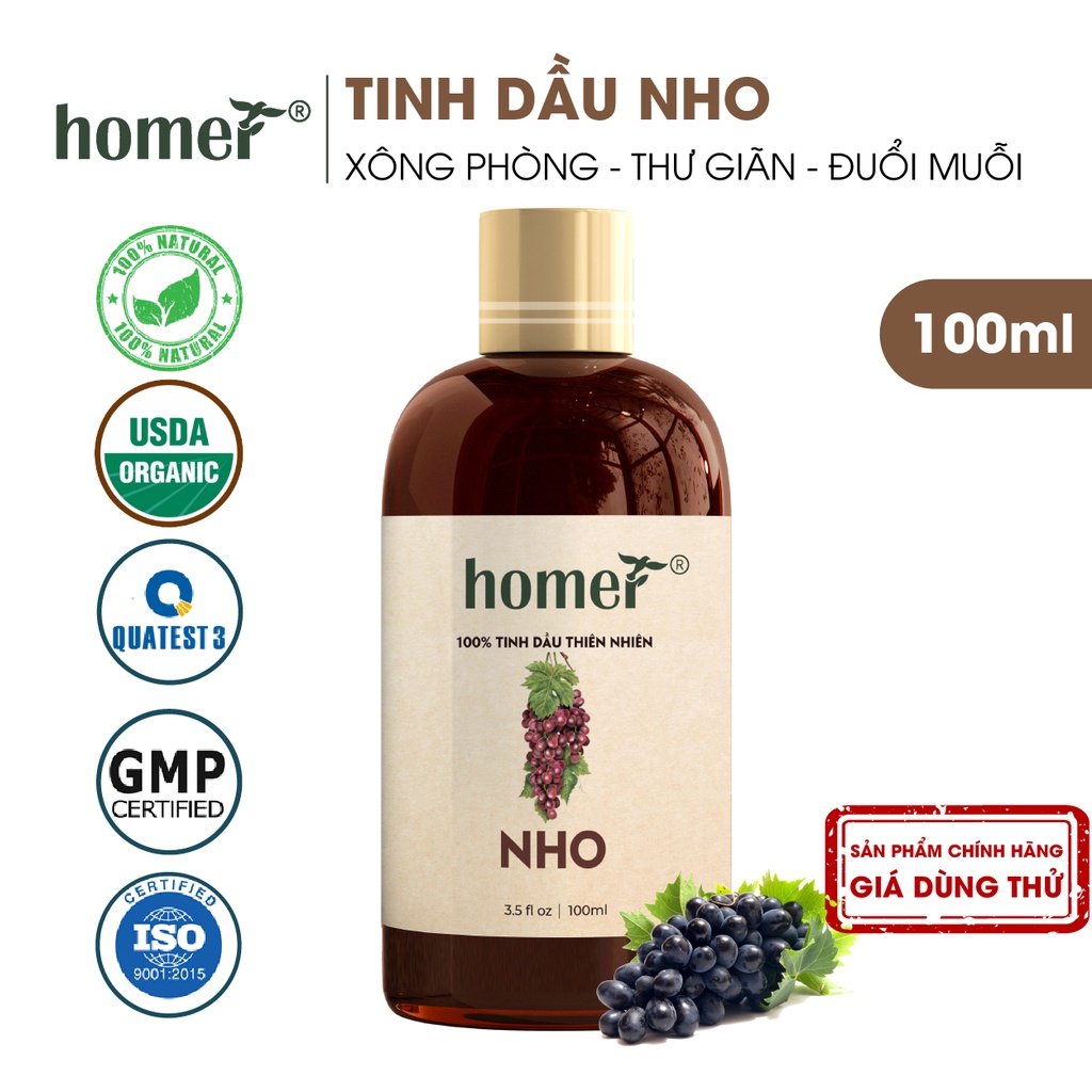 Tinh dầu Nho Homer - Grapes Essential Oil - đạt chuẩn chất lượng kiểm định