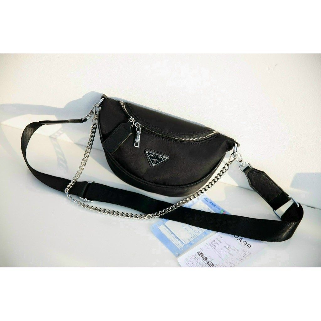 Túi Đeo Chéo Nữ ❤️XẢ KHO BÁN LỖ❤️ Túi Đeo Ngực PƠRA Phối Xích Đeo Vai TXHQ 505